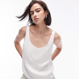 Topshop White Tank Top